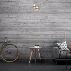 Barnwood accent wall panels are a popular choice for interior finishes as it replicates the appearance of reclaimed or weathered barn wood and are used in interior design to create a rustic and charming aesthetic. Features joints that overlap to conceal s
